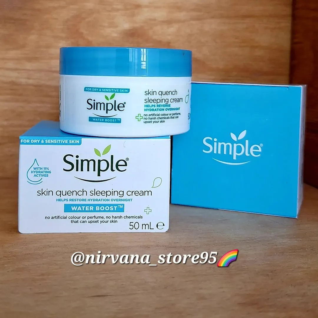 کرم آبرسان شب پوست خشک تا حساس واتر بوست سیمپل Simple Water Boost Skin Quench Sleeping Cream L