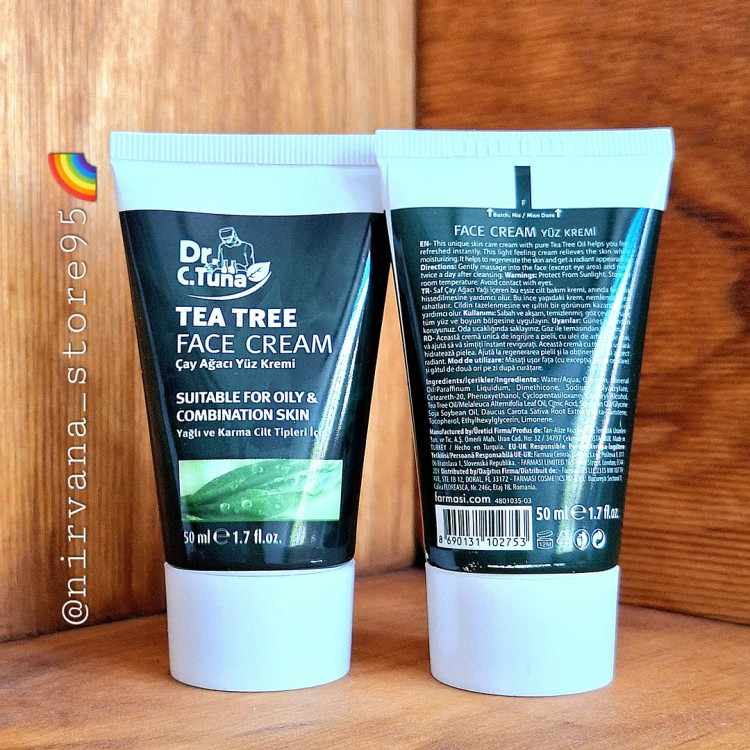 کرم آبرسان پوست چرب Tea Tree دکتر سی تونا