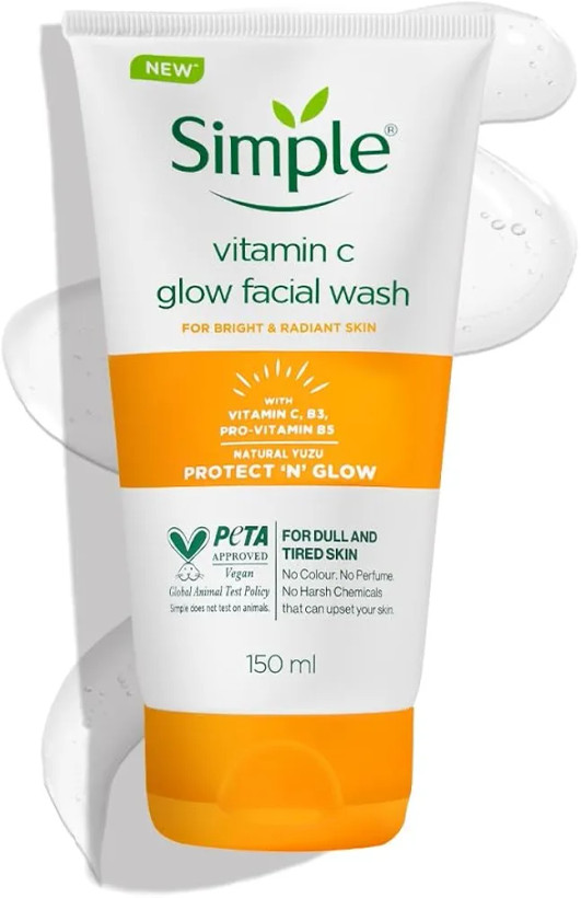 ژل شستوشوی صورت ویتامین C مدل Protect N Glow سیمپل