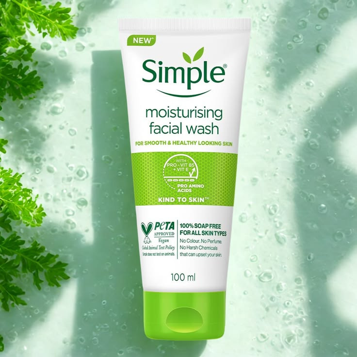 ژل شستشو صورت سیمپل مدل moisturising حجم 150 میل