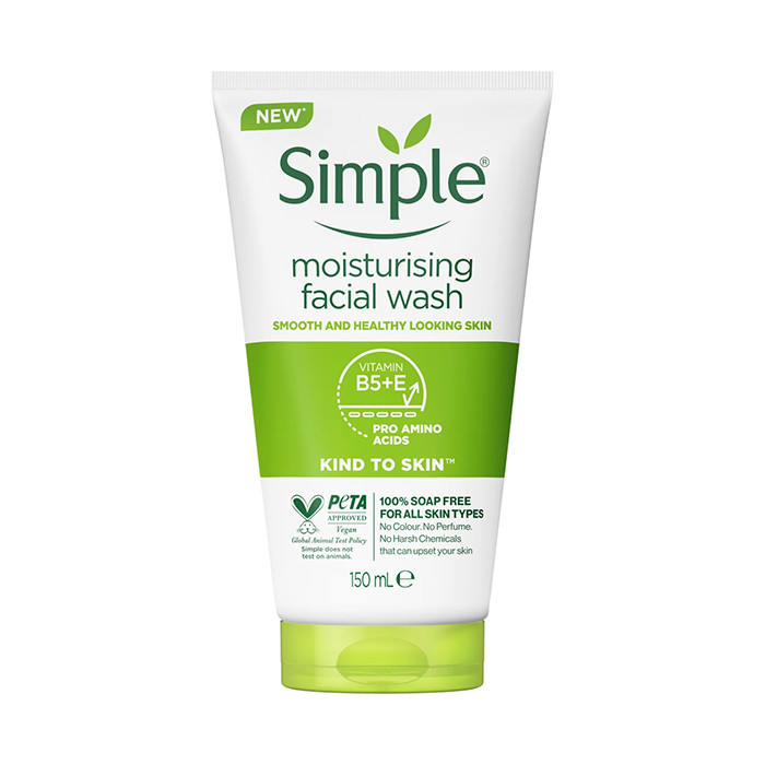 ژل شستشو صورت سیمپل مدل moisturising حجم 150 میل