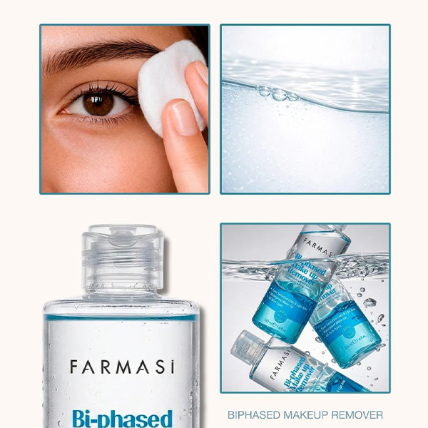 میسلار واتر دوفاز فارماسی مدل Bi-phasedr مخصوص چشم و لب حجم ۲۲۵ میل